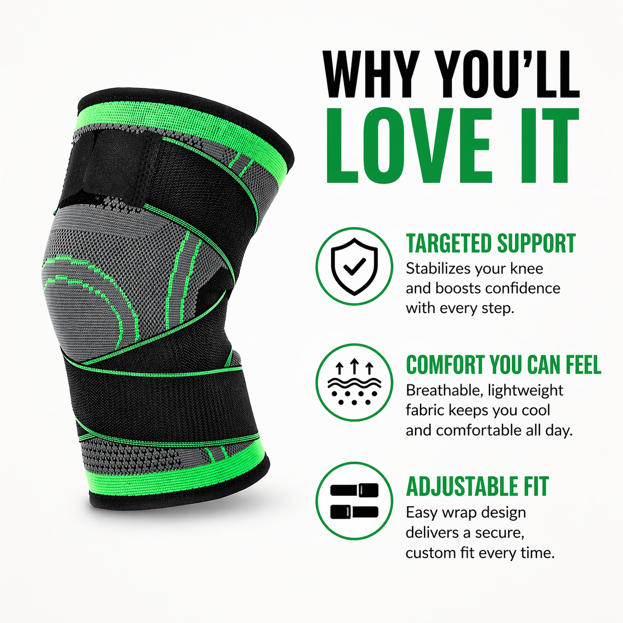 Calmivara Knee Comfort Sleeve — Adjustable Support for Everyday Relief